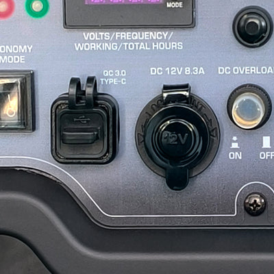 12V lizdas ir USB išvestys