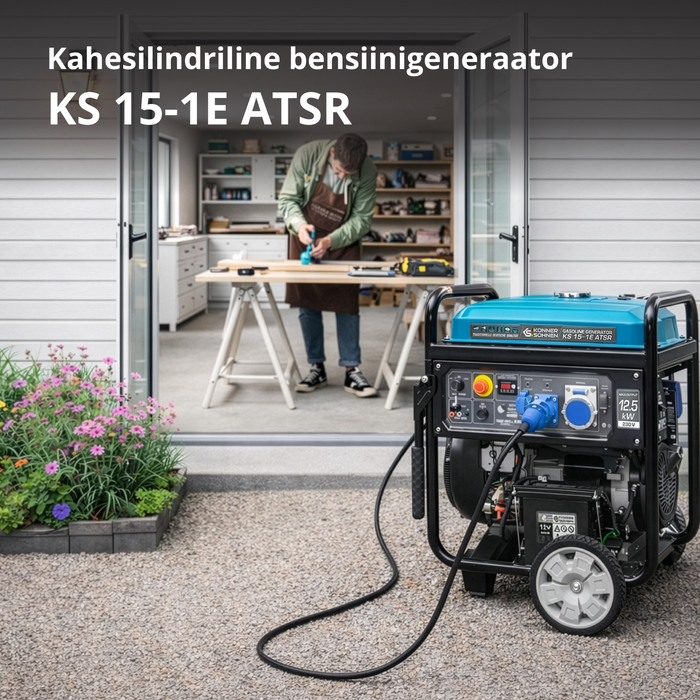 Bensiinigeneraator "Könner & Söhnen" KS 15-1E ATSR