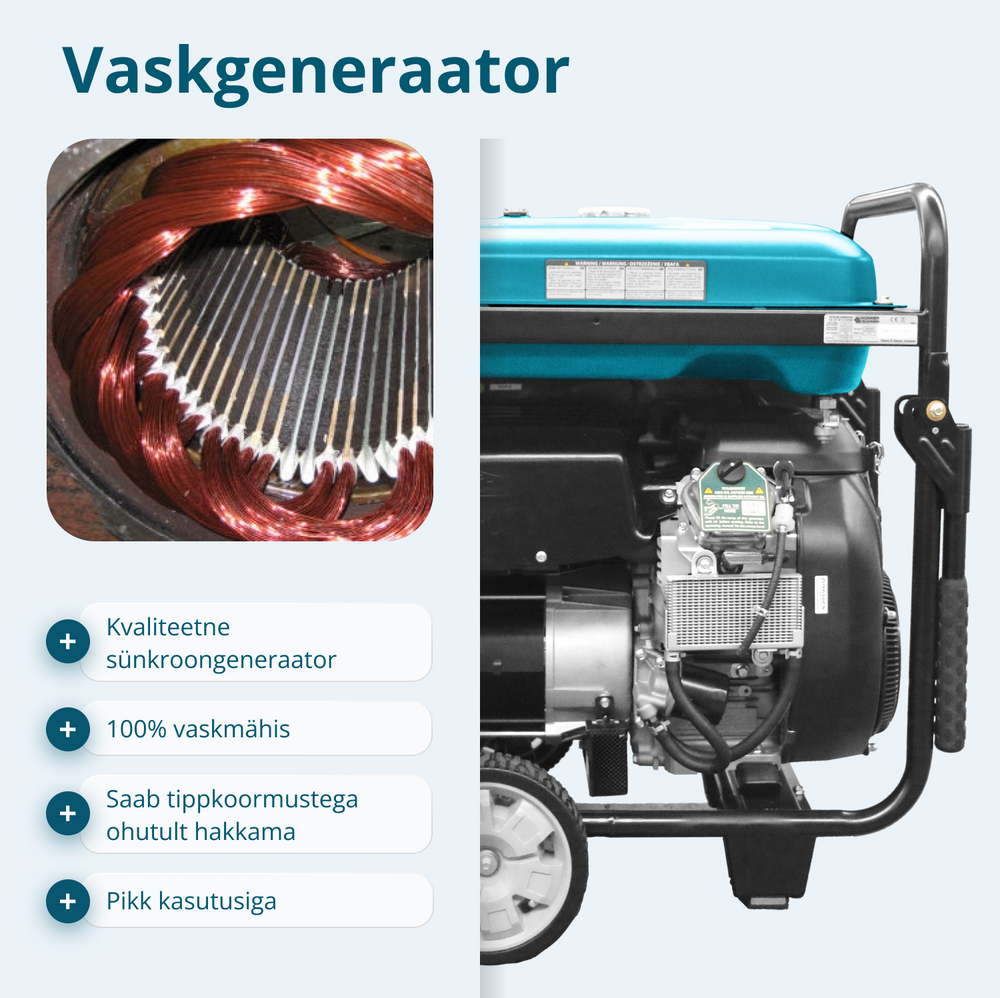 Bensiinigeneraator "Könner & Söhnen" KS 15-1E ATSR