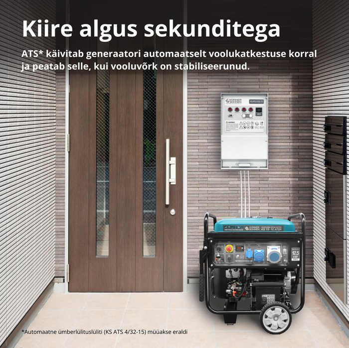 Bensiinigeneraator "Könner & Söhnen" KS 15-1E ATSR
