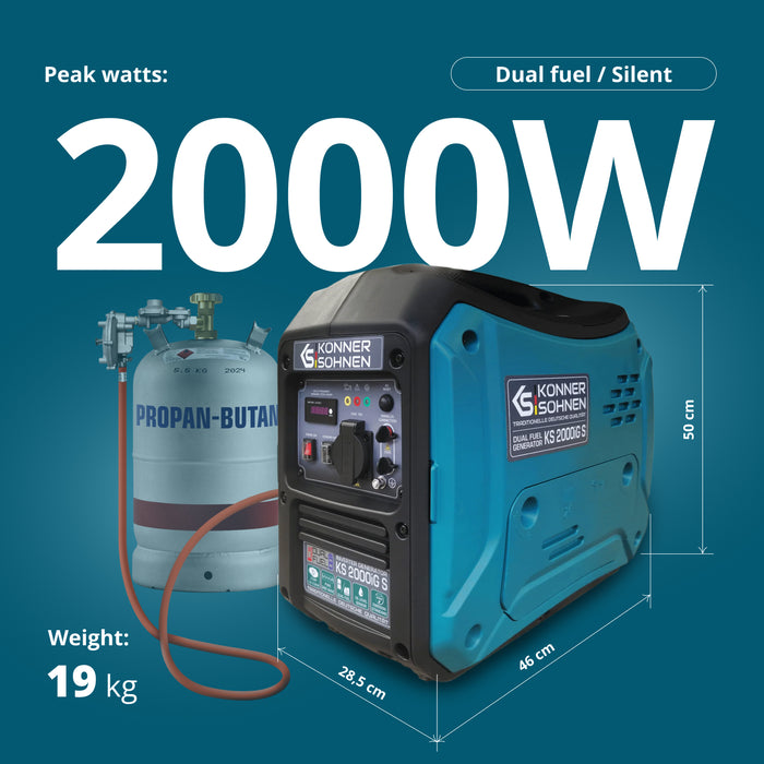 LPG/gasoline inverter generator KS 2000iG S