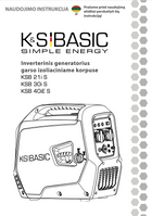 Inverterinis generatorius garso izoliacijos korpuse KSB 21i S, KSB 30i S, KSB 40iE S