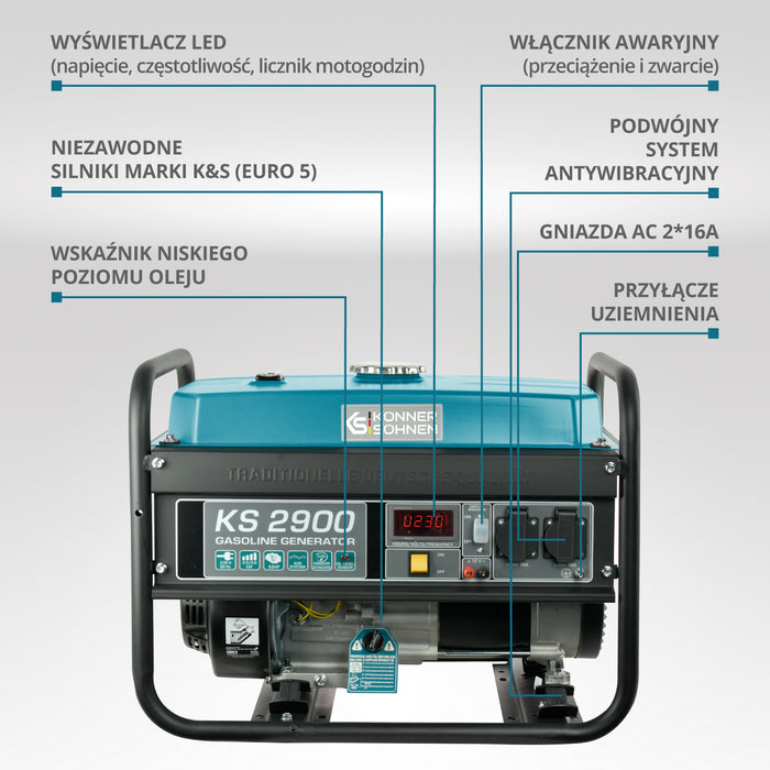 Benzininis generatorius "Könner & Söhnen" KS 2900