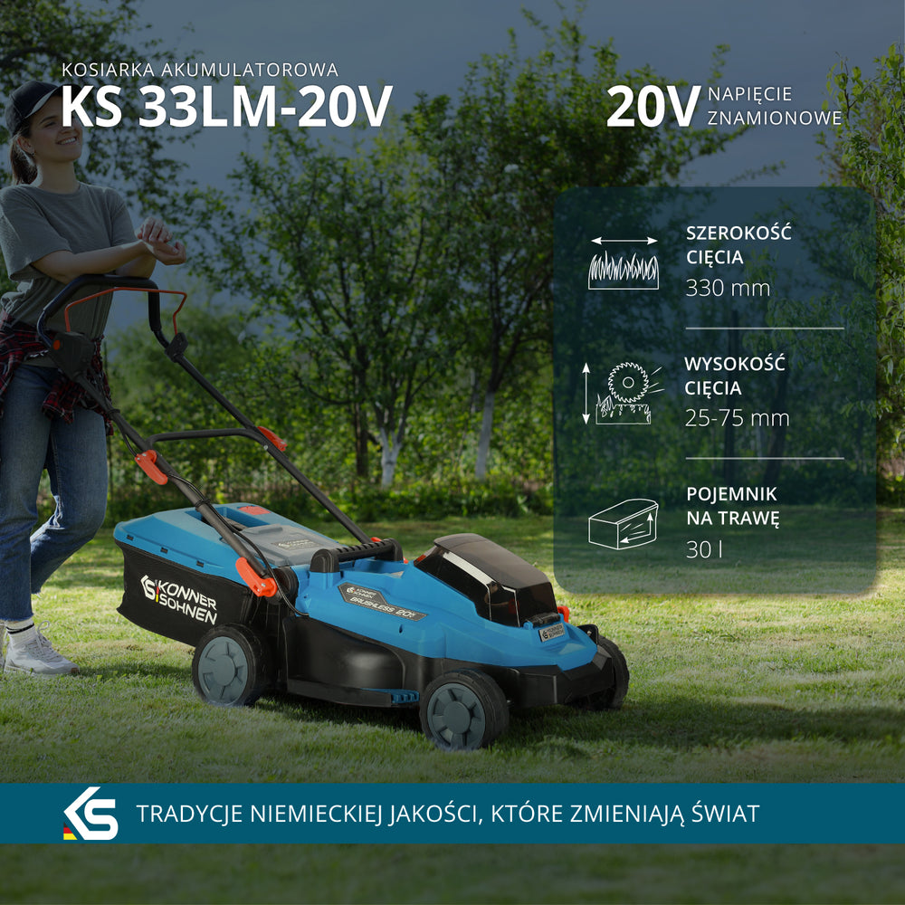 Bezvadu zāles pļāvējs KS 33LM-20V