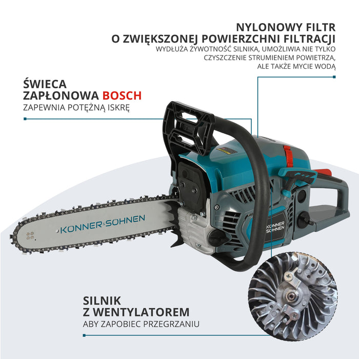 Benzininis grandininis pjūklas KS CS21G-13