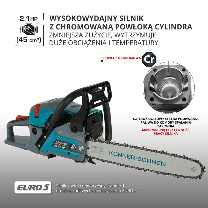 Benzininis grandininis pjūklas KS CS21G-16