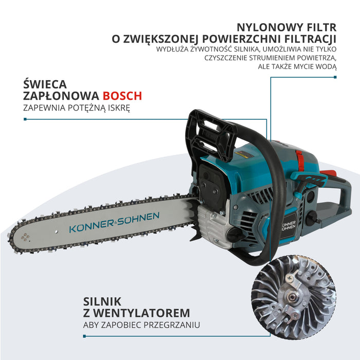 Benzininis grandininis pjūklas KS CS21G-16