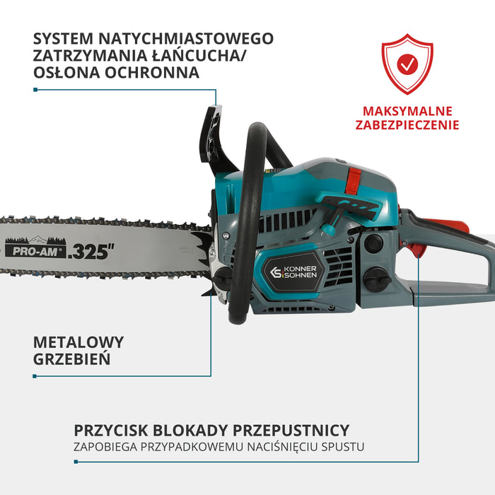Benzininis grandininis pjūklas KS CS31G-16-1