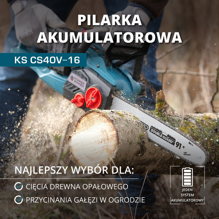 Vezeték nélküli láncfűrész KS CS40V-16