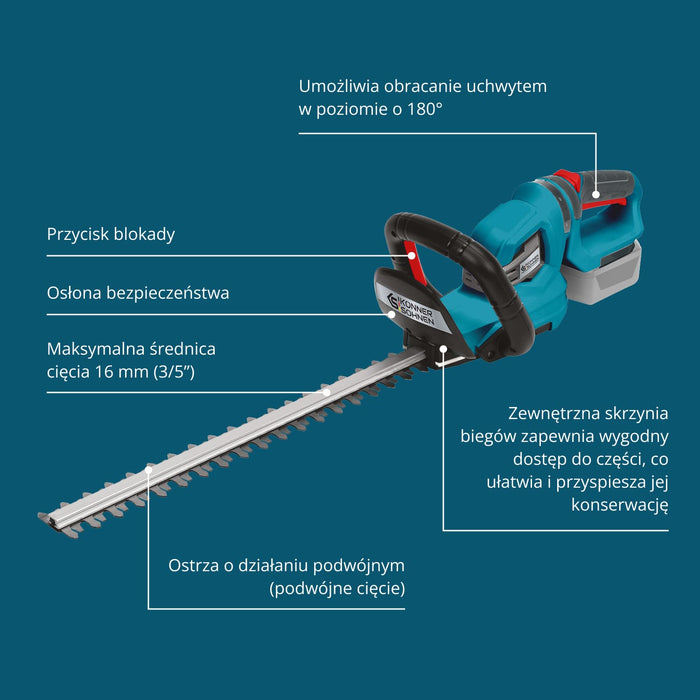 Vezeték nélküli sövénynyíró KS HT-20V