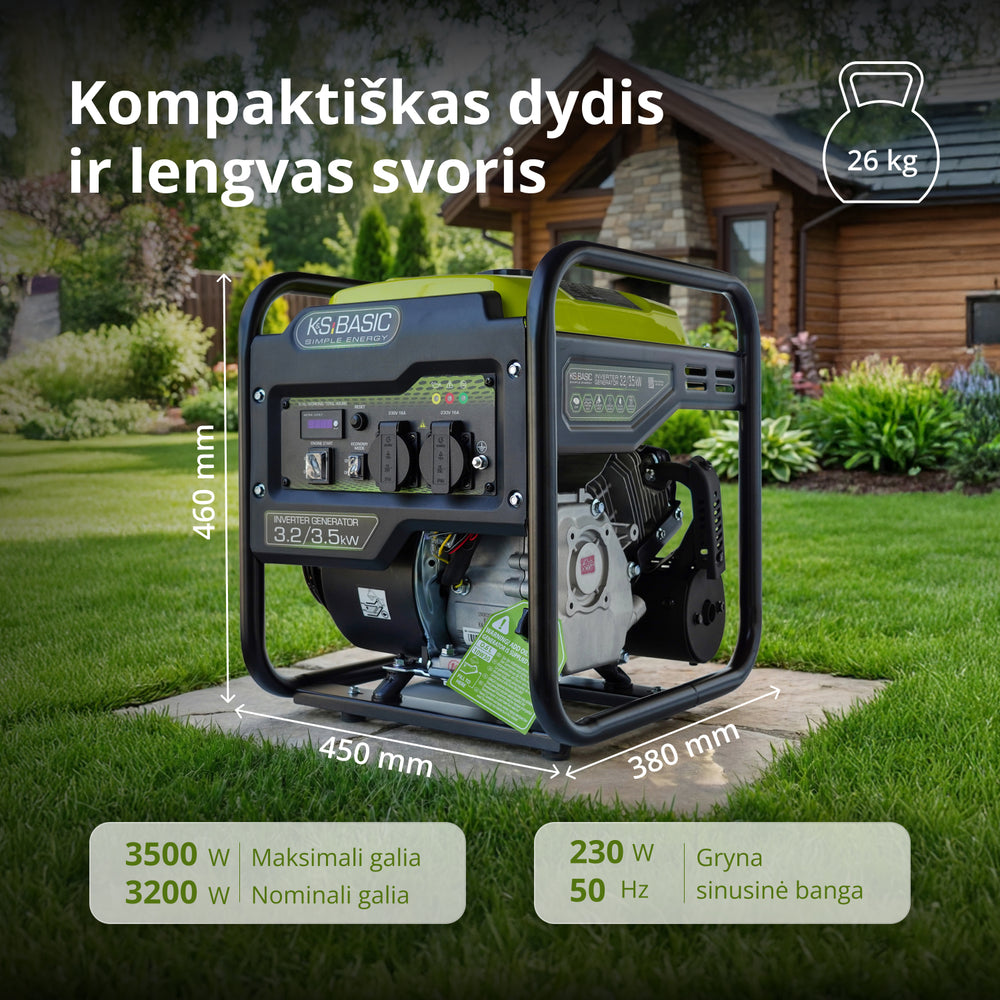 Inverterinis generatorius KSB 35i