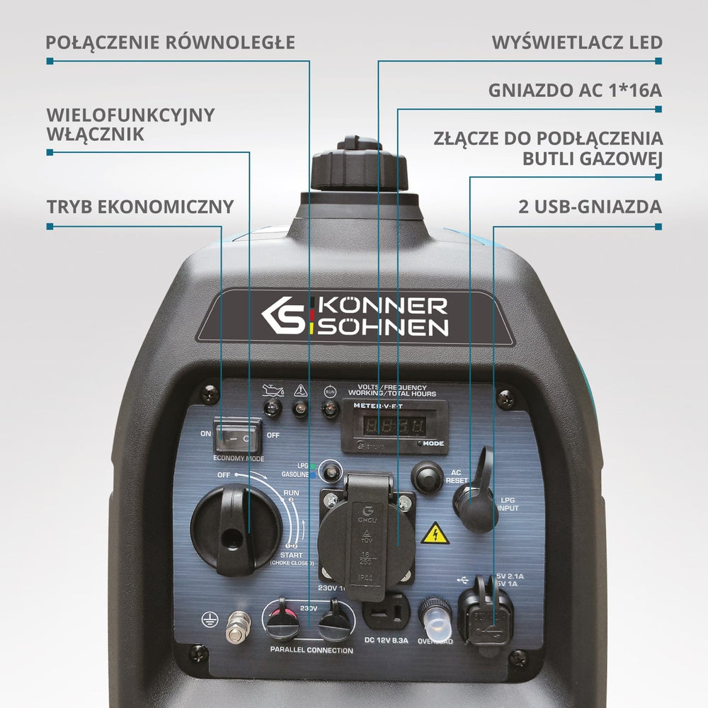 LPG/benzino inverterinis generatorius KS 2100iG S