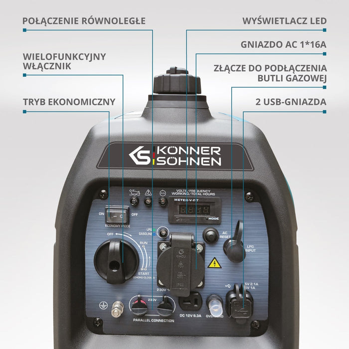 LPG/benzino inverterinis generatorius KS 2100iG S