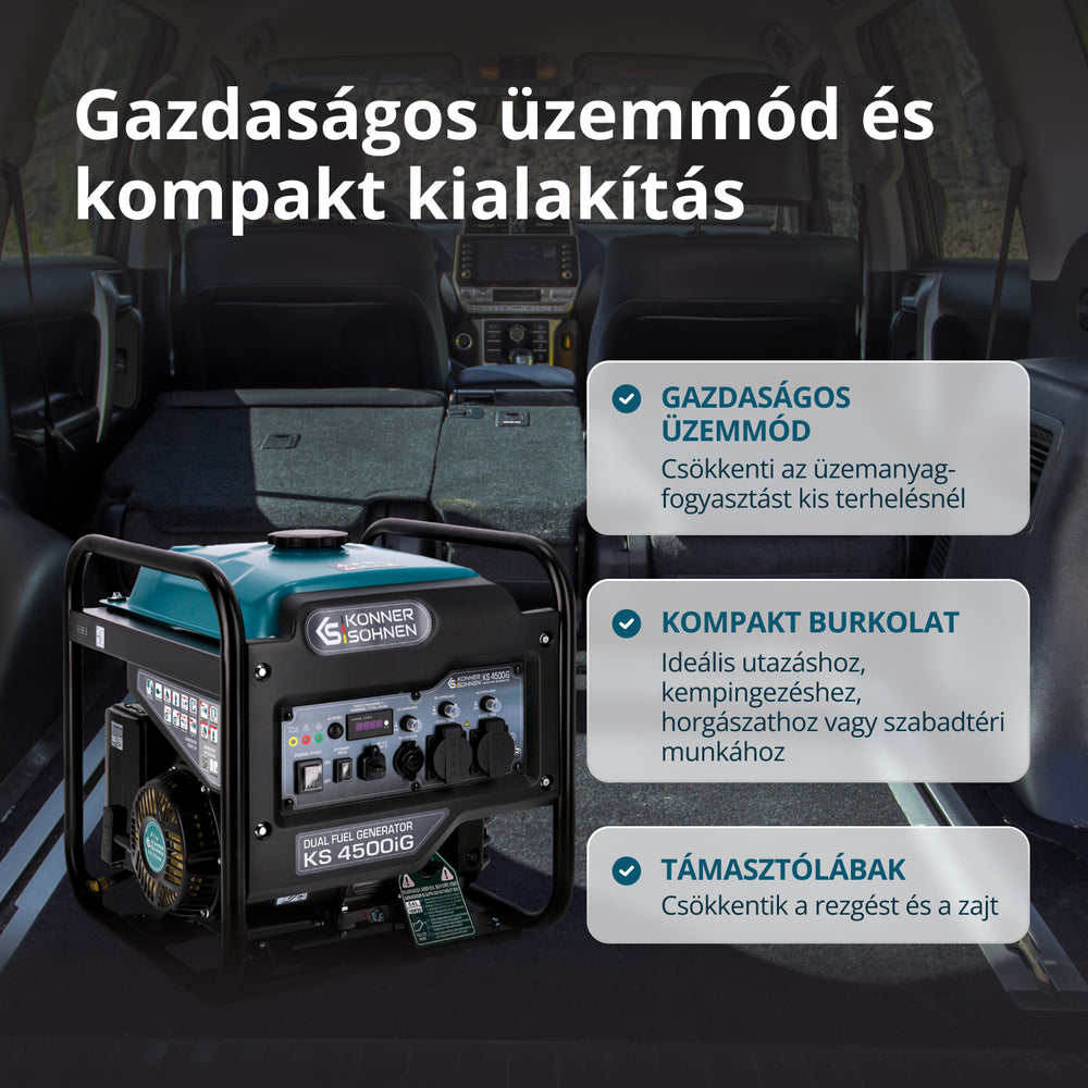 Kahekütusega invertergeneraator KS 4500iG