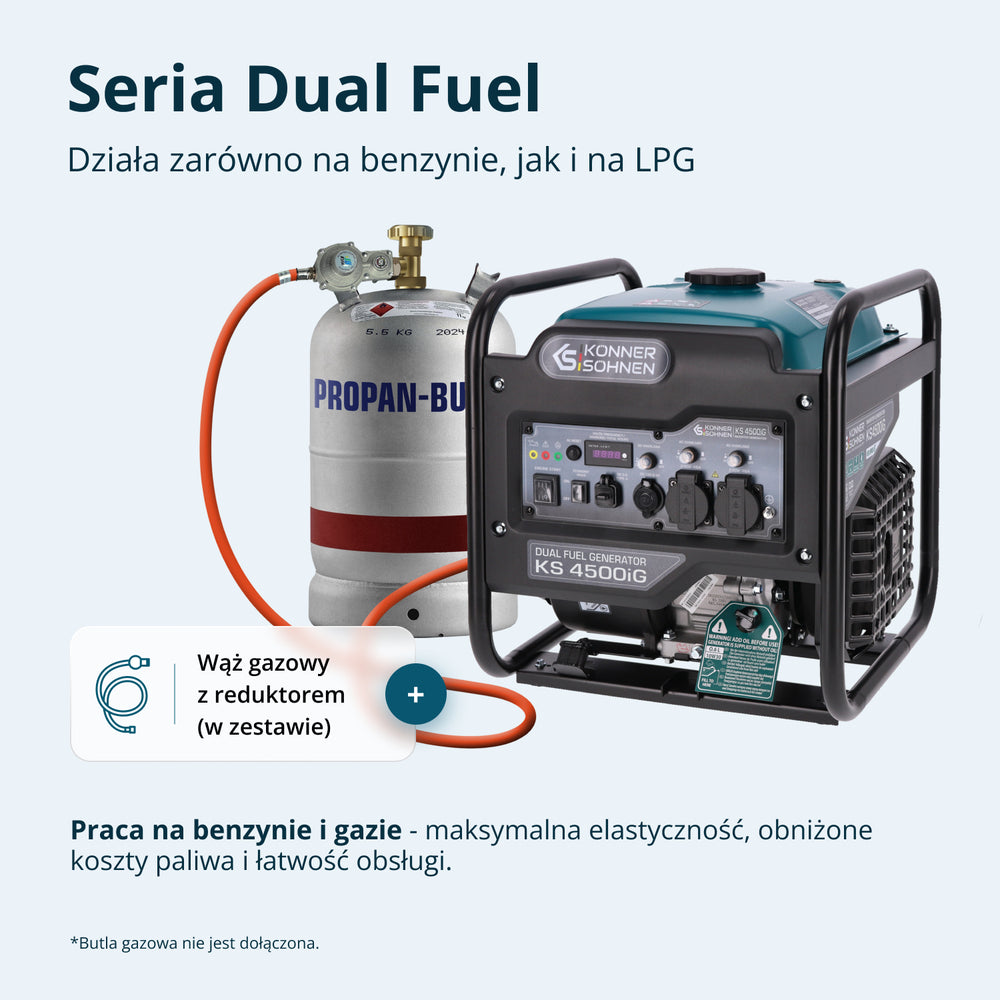 Kahekütusega invertergeneraator KS 4500iG