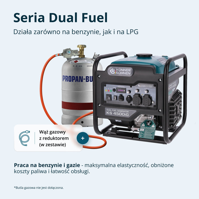 Kahekütusega invertergeneraator KS 4500iG
