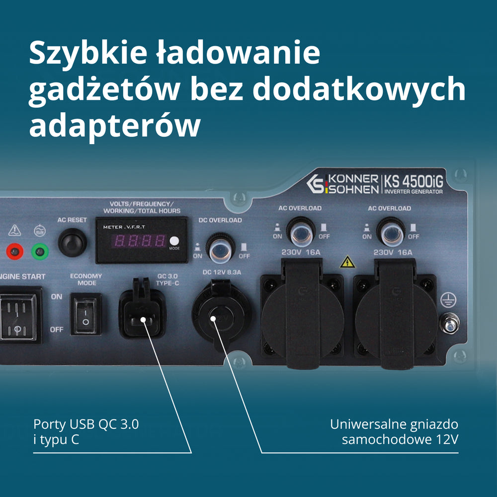 Kahekütusega invertergeneraator KS 4500iG