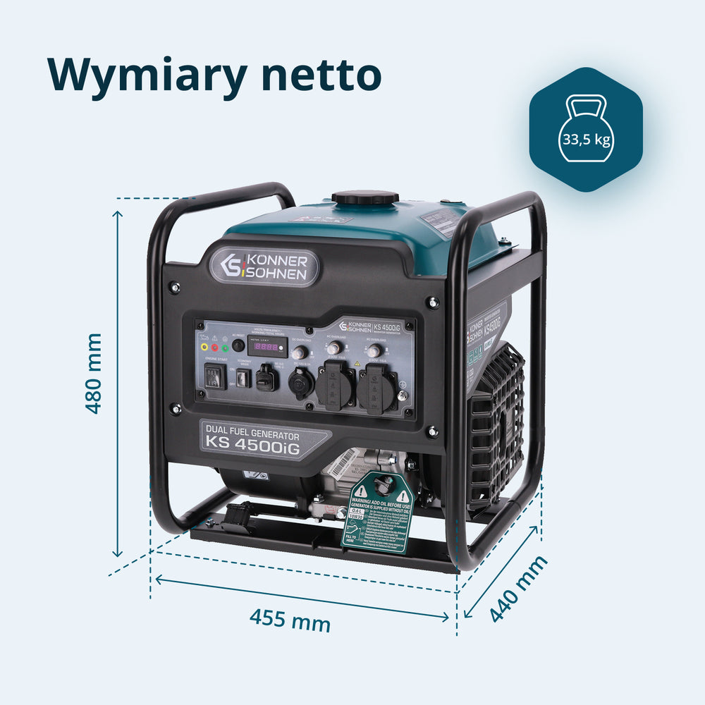 Kahekütusega invertergeneraator KS 4500iG