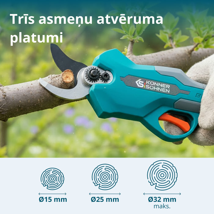 Bezvadu elektriskās atzarošanas šķēres KS CPS20V-32