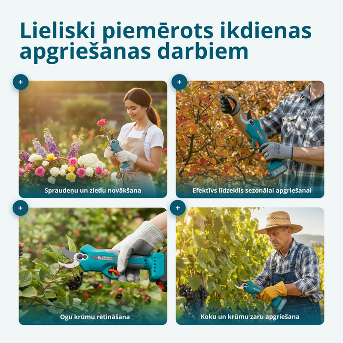 Bezvadu elektriskās atzarošanas šķēres KS CPS20V-32