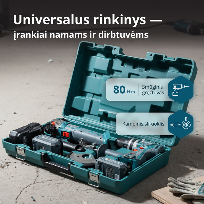 Belaidis pagrindinis rinkinys KS IDAGB 20V RINKINYS 1