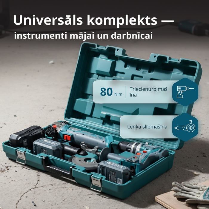 Bezvadu Meistara Komplekts KS IDAGB 20V KOMPLEKTS 1