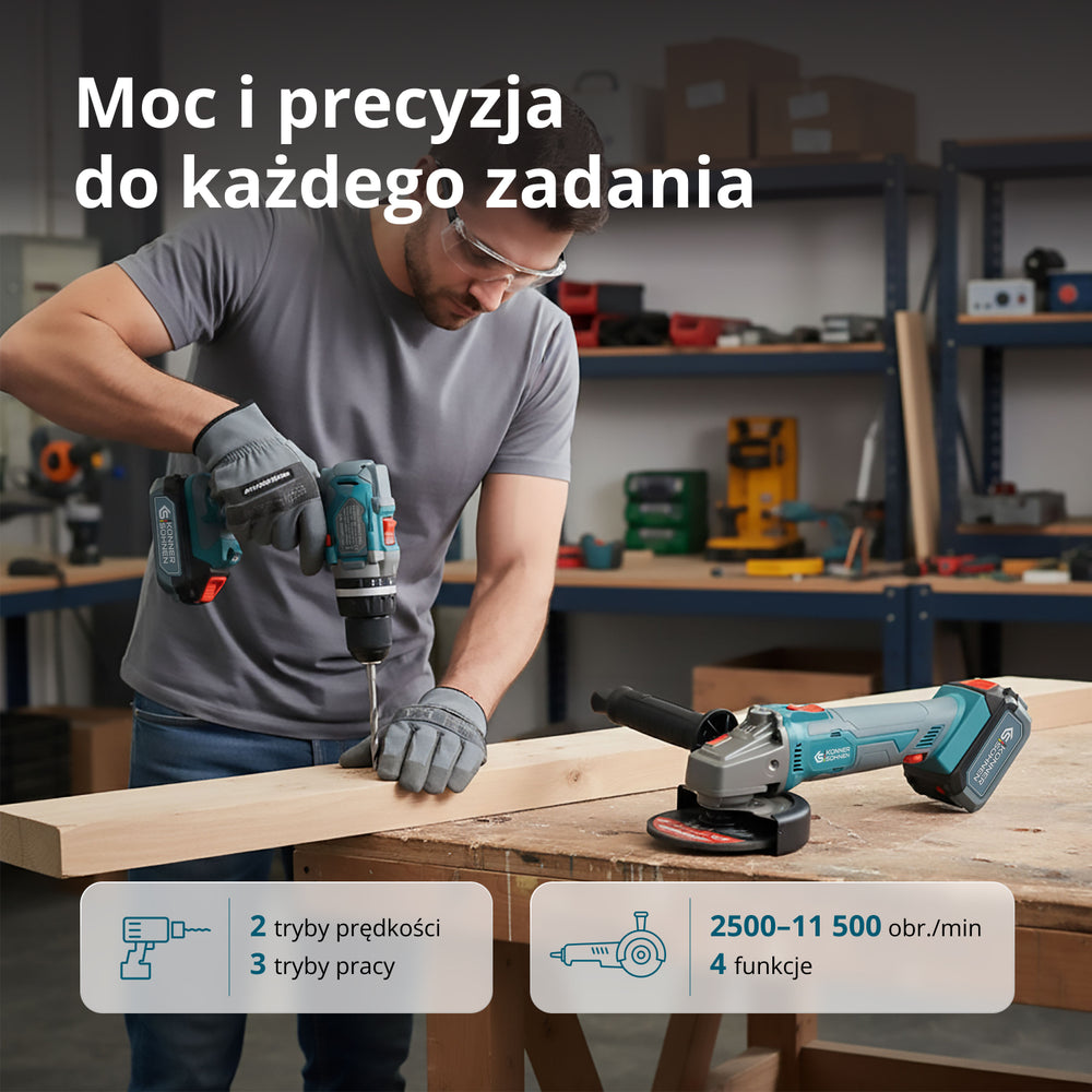Zestaw Mistrzowski Bezprzewodowy KS IDAGB 20V SET 1 PLUS