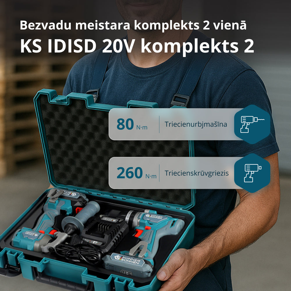 Bezvadu Meistara Komplekts 2in1 KS IDISD 20V KOMPLEKTS 2