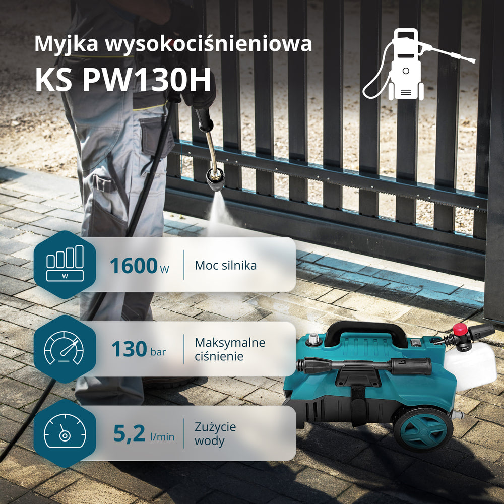 Augstspiediena Mazgātājs KS PW130H