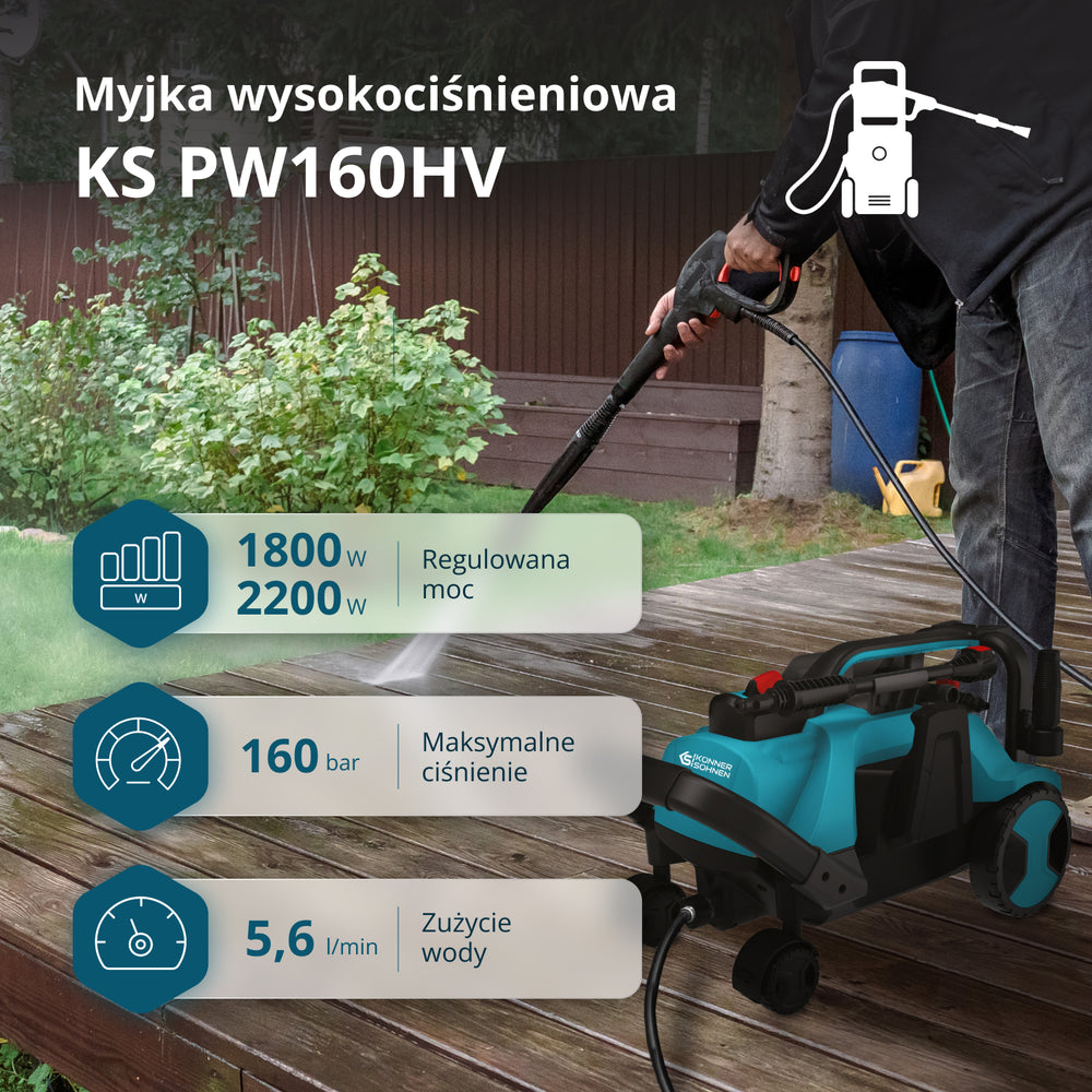 Augstspiediena mazgātājs KS PW160HV
