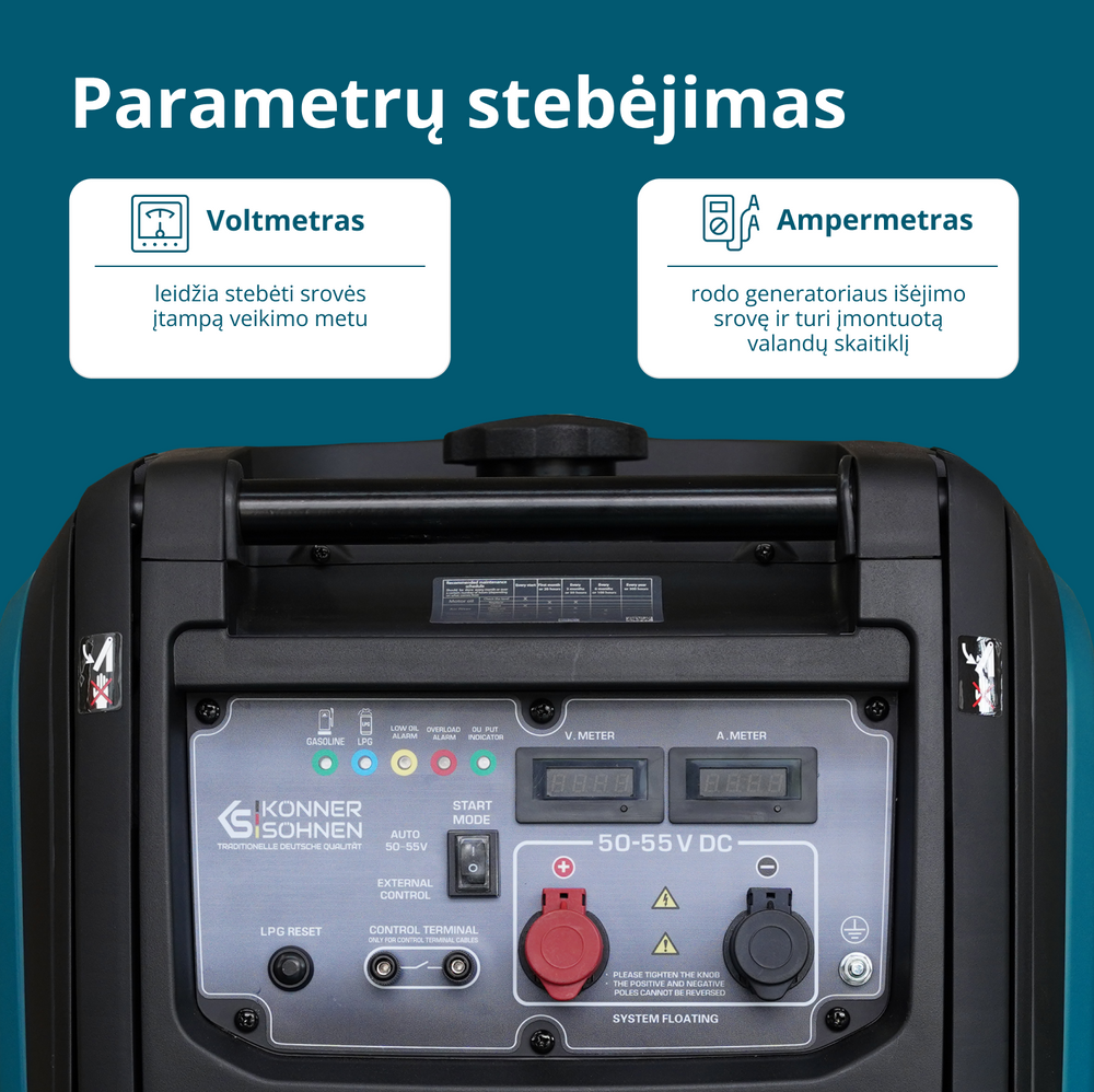 KS 48VGS-DC nuolatinės srovės generatorius, versija 50–55V