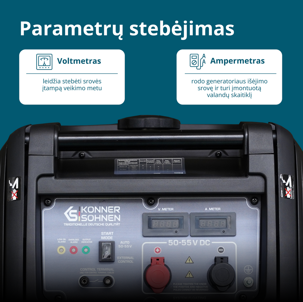 KS 48VS-DC nuolatinės srovės generatorius, versija 50–55V