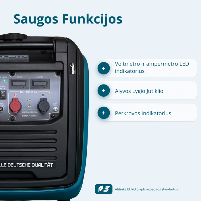KS 48VGS-DC nuolatinės srovės generatorius, versija 50–55V