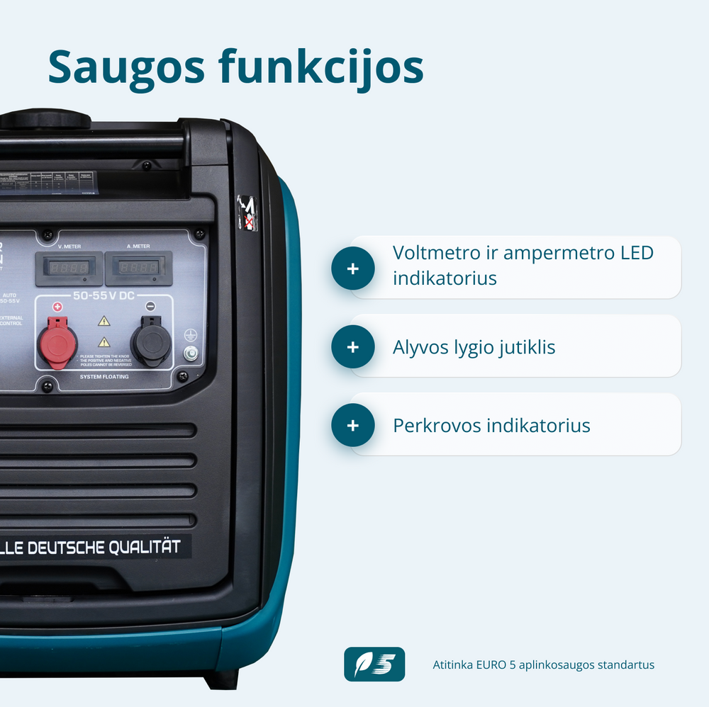 KS 48VS-DC nuolatinės srovės generatorius, versija 50–55V