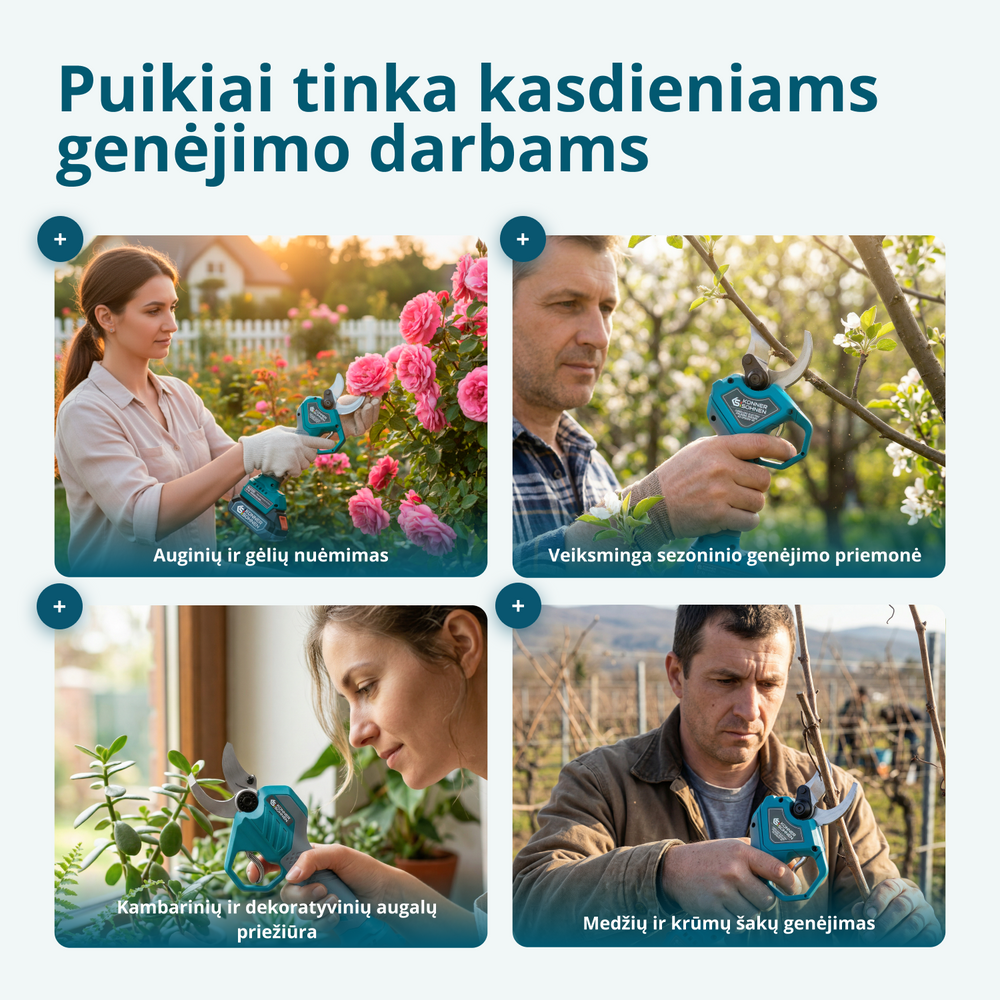 Belaidės elektrinės genėjimo žirklės KS CPS20V-40
