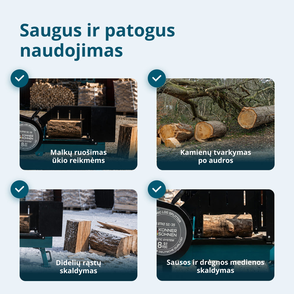 Elektrinis malkų skaldytuvas KS 8TKE 52/35