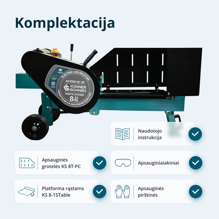 Elektrinis malkų skaldytuvas KS 8TKE 52/35