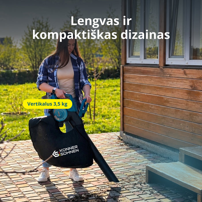 Belaidis sodo dulkių siurblys-pūtiklis KS LBV-40V
