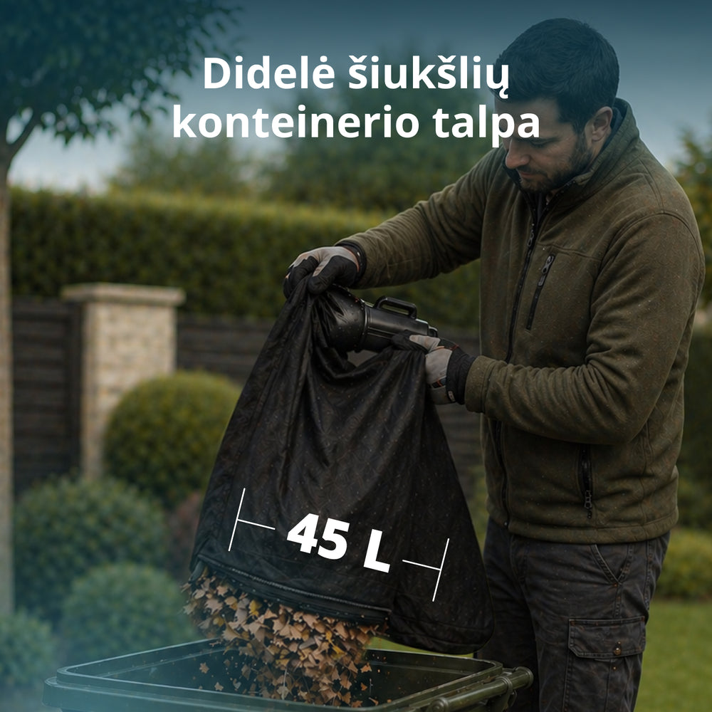 Belaidis sodo dulkių siurblys-pūtiklis KS LBV-40V
