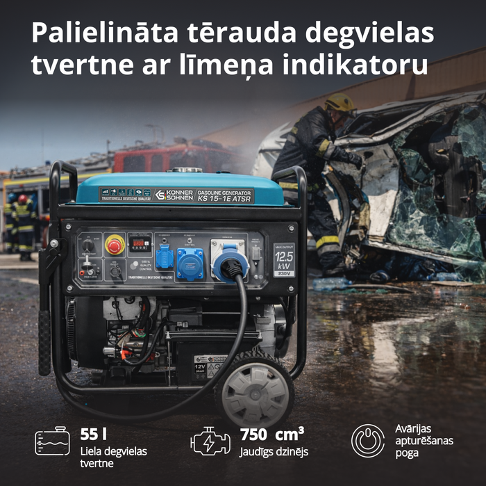 Benzīna ģenerators "Könner & Söhnen" KS 15-1E ATSR