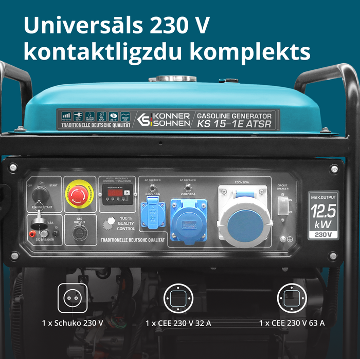 Benzīna ģenerators "Könner & Söhnen" KS 15-1E ATSR