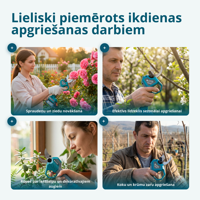 Bezvadu elektriskās atzarošanas šķēres KS CPS20V-40