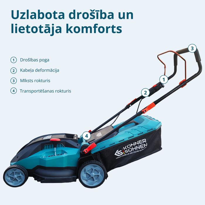 Elektriskā zāles pļaujmašīna KS 38LM16-BL