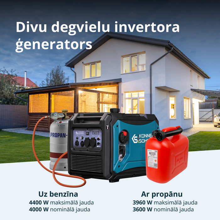 LPG/benzīna invertora ģenerators KS 4000iEG S