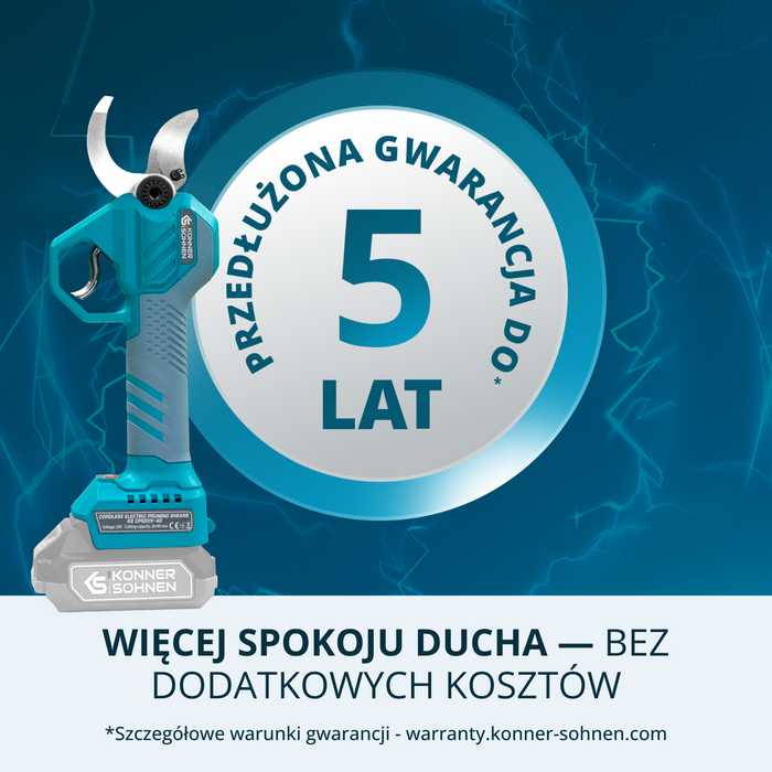 Vezeték nélküli elektromos metszőolló KS CPS20V-40 tok