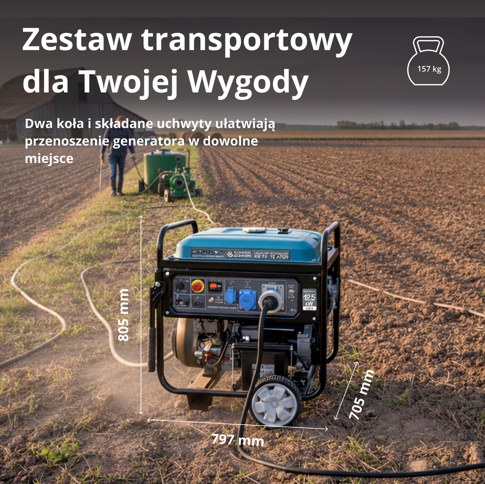 2-cylindrowy generator benzynowy „Könner & Söhnen” KS 15-1E ATSR