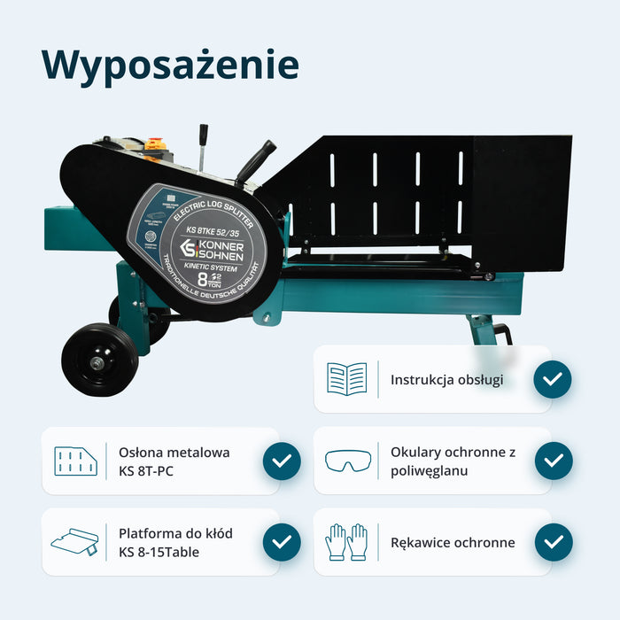 Elektryczna łuparka do drewna KS 8TKE 52/35