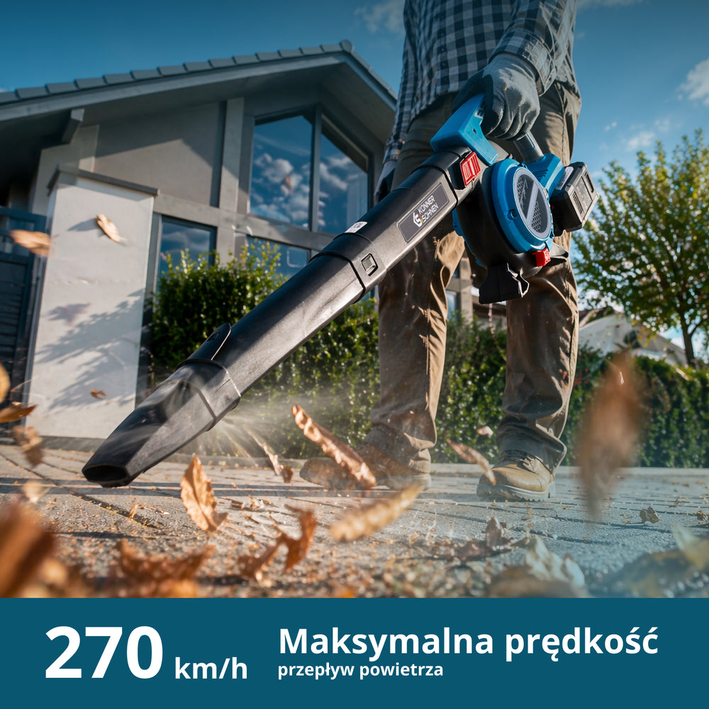 Akumulatorowy ogrodowy odkurzacz z dmuchawą 2 w 1 KS LBV-40V