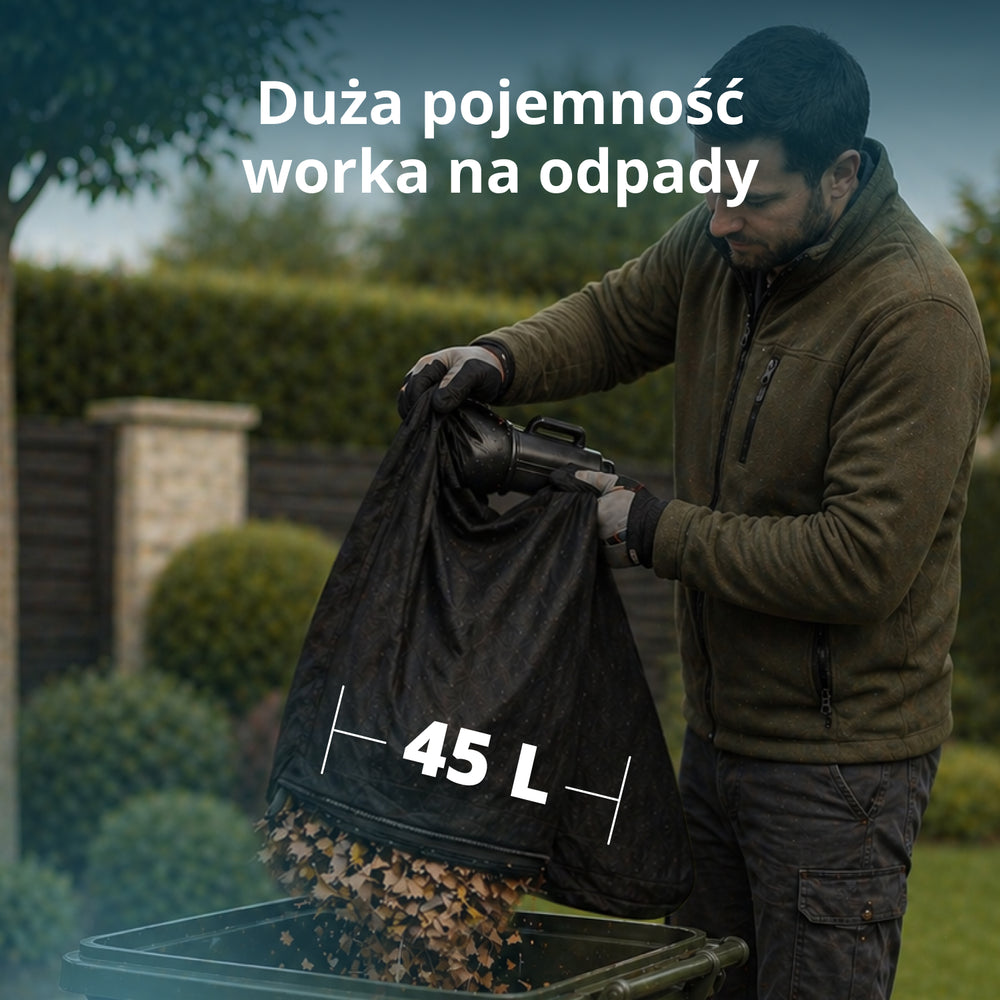 Akumulatorowy ogrodowy odkurzacz z dmuchawą 2 w 1 KS LBV-40V