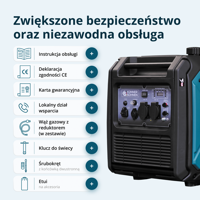 LPG/benzin inverteres generátor KS 4000iEG S